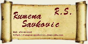Rumena Savković vizit kartica